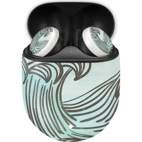 California Big Wave Google Pixel Buds Skin